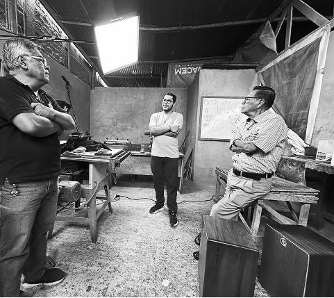 Crew discussing